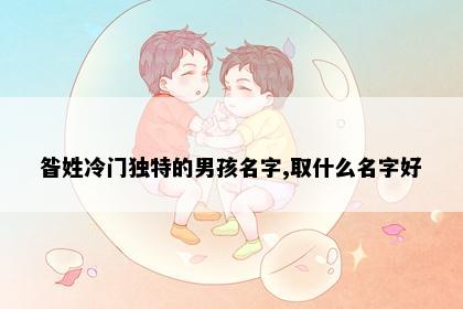 昝姓冷门独特的男孩名字,取什么名字好