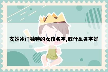 支姓冷门独特的女孩名字,取什么名字好