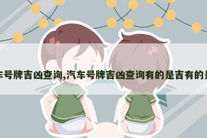 汽车号牌吉凶查询,汽车号牌吉凶查询有的是吉有的是凶