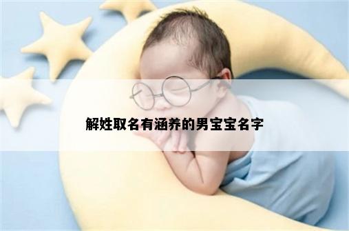 解姓取名有涵养的男宝宝名字