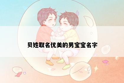 贝姓取名优美的男宝宝名字