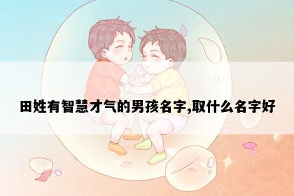 田姓有智慧才气的男孩名字,取什么名字好