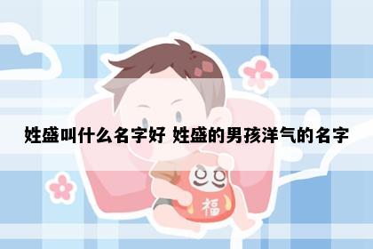 姓盛叫什么名字好 姓盛的男孩洋气的名字