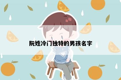 阮姓冷门独特的男孩名字