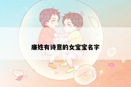 廉姓有诗意的女宝宝名字