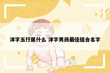 洋字五行属什么 洋字男孩最佳组合名字