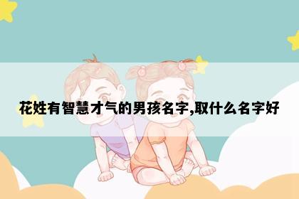 花姓有智慧才气的男孩名字,取什么名字好